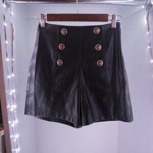 Zara High Waisted Button Shorts